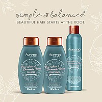 Aveeno Rose Water & Chamomile Blend Sulfate-Free Conditioner with Colloidal Oat for Dry Sensitive Scalp, Gentle Cleansing Conditioner for Fine, Fragile Hair, Paraben & Dye-Free, 12 Fl Oz