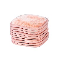 Eurow Makeup Removal Cleaning Cloth, Washable and Reusable, 5 by 5 Inches, Coral, Pack of 10