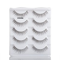 Alice Lashes 110 Natural Hand Knotted False Eyelashes 5 Pairs Multipack