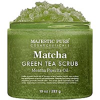 Matcha Green Tea Body Scrub For All Natural Skin Care - Exfoliating Multi Purpose Body And Facial Scrub Moisturizes And Nourishes Face And Skin - 10 Oz - Great Gift For Her