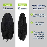 Afro Kinky Twist Crochet Hair Braids Marley Braid Hair 18Inch Senegalese Curly Crochet Synthetic Braiding Hair Red