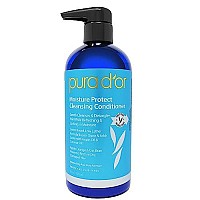 PURA DOR Moisture Protect Cleansing Conditioner (16oz) Detangles & Restores Hair with Argan Oil, Lavender & Other Natural Ingredients, No Sulfate, All Hair Types, Men & Women (Packaging may vary)