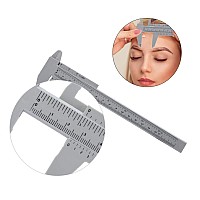 Eyebrow Ruler Caliper, 150MM Premium Plastic Permanent Makeup Micrometer Measuring Tool, Mini Eyebrow Tattoo Stencil Positioning Vernier Caliper Golden Ratio