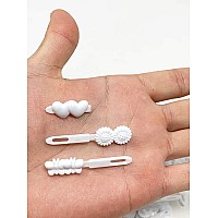 Tara Girls Super Cute Self Hinge Plastic Mulit Design Hair Barrettes Selection 60 Pc White Mix Shape