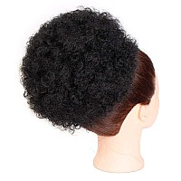 Aisi Queens Short Afro Synthetic Curly Hair Ponytail African American Kinky Curly Wrap Drawstring Puff Ponytail Hair Extensions