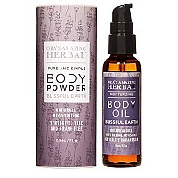 Talc Free Powder And Body Oil Lavender Bath Set After Shower Set Blissful Earth Scent With Lavender Vetiver And Clary Sage I