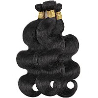 Misoun Brazilian Virgin Human Hair Body Wave One Bundle 22Inch Virgin Unprocessed Body Wave Human Hair Bundle For Black Women Hu