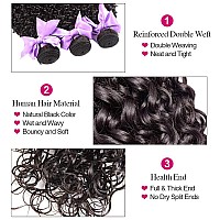 Laritaiya 8A Brazilian Virgin Human Hair Ocean Wave Bundles With Closure Unprocessed Curly Human Hair Bundles 28 28 2820 Wate