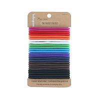 Minihope no-metal elastic hair ties, women's multicolor thick large elastics, 5MM for thick hair 24 Count