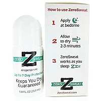 Zerosweat Antiperspirant Deodorant Clinical Strength Hyperhidrosis Treatment Reduces Armpit Sweat 2 Pack