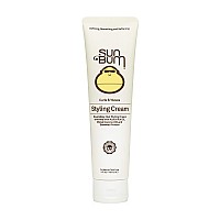 Sun Bum Curls Styling Cream Vegan And Cruelty Free Moisturizing Hair Treatment For Wavy And Curly Hair 5 Oz