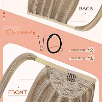 Ve Sunny Human Hair Ponytail Blonde Ponytail Extension Real Human Hair Light Blonde Mix Golden Blonde Real Hair Ponytail Extensi