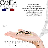 Camila Paris Cp2803 French Hair Barrette Clip For Women Handmade Flow Slidein Metalfree Closure Strong Hold Grip Hair Clip