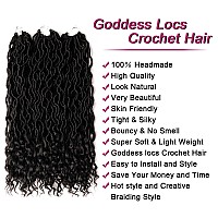 Gx Beauty 3 Packs Faux Locs Crochet Hair 20 Inch Goddess Locs Braiding Hair With Curly Ends Crochet Pre Looped Soft Wavy Locs S