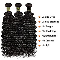 Brazilian Hair Deep Wave 3 Bundles 24 26 28 100 Virgin Unprocessed Human Hair Natural Color Human Can Be Dyed And Bleached