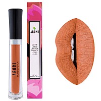 Aromi Matte Liquid Lipstick Longlasting Waterproof Smear Smudge Transfer Proof Nutmeg Orange Lip Color Paraben Phthal