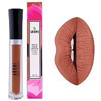 Aromi Matte Liquid Lipstick Brown Nutmeg Lip Color Long Wear Transfer Proof Paraben Phthalate Gluten Free Waterproof