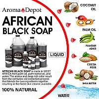 Aroma Depot 16 Oz 1 Lb Raw African Liquid Black Soap 100 Natural Soap For Acne Eczema Psoriasis And Dry Skin Scar Removal F