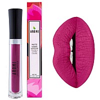 Aromi Matte Liquid Lipstick Longlasting Smudge Proof Purple Magenta Lip Color Waterproof Pink Raspberry Paraben Phthala