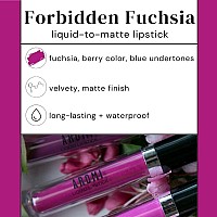 Aromi Matte Liquid Lipstick Longlasting Smudge Proof Purple Magenta Lip Color Waterproof Pink Raspberry Paraben Phthala