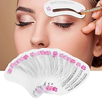 24 Pcs Eyebrow Shaping Stencils, Kalolary Eyebrow Grooming Stencil Kit Shaping Templates Diy Tools For Eyebrows Shaping