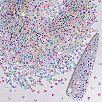 10000PcS Rhinestones Iridescent crystals Long Lasting AB Shine Like Swarovski for Nail Art Phone DIY crafts& Nail Beauty Makeup Decoration