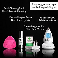 Microderm Glo Complete Skincare Package Includes Diamond Microdermabrasion System Premium Fine Massage Tips 10Mm Filters 100