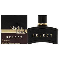 NuParfums Black is Black Select Pour Homme Eau De Toilette Spray, 34 Ounce