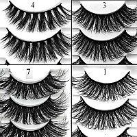 outopen 3D Mink Lashes Natural Wispy False Eyelashes 15mm Fluffy Long Eye Lashes Eye Makeup Tools 5 Pairs Pack(Q1 | 13-15MM)