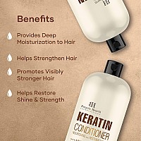 Botanic Hearth Keratin Conditioner With Argan Oil Sulfatefree Hair Treatment For All Hair Types Normal Dry Or Damaged Colo