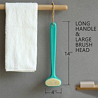 Upgraded Bath Body Brush With Comfy Bristles Long Handle Gentle Exfoliation Improve Skins Health And Beauty Bath Shower Wet Or