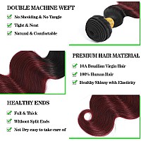 Kapelli Hair 10A Ombre Brazilian Human Hair With Closure 12 14 1612 Brazilian Human Hair 3 Bundles With Closure Brazilian Bod