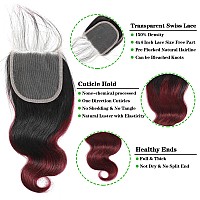 Kapelli Hair 10A Ombre Brazilian Human Hair With Closure 12 14 1612 Brazilian Human Hair 3 Bundles With Closure Brazilian Bod