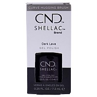 CND Shellac Gel Nail Polish, Dark Lava, 0.25 fl oz