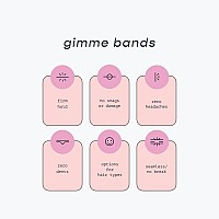 Gimme Beauty - Thick Fit Hair Bands - Choco - Damage Free Hair Ties - Made with Seamless Microfiber Elastics - Thick + Curly Hair Accessories - No Snagging, Dents, or Breakage (6 Count)