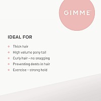 Gimme Beauty - Thick Fit No Damage Hair Ties - Balance - Seamless Microfiber Elastics - Thick Hair Accessories With All Day Hold - No Snagging, Dents, or Breakage Hair Tie Pack (6 Count)