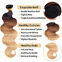 12A Ombre Bundles Human Hair With Closure 22 24 2618 Ombre Human Hair 3 Bundles With Closure 100 Unprocessed Virgin Brazili