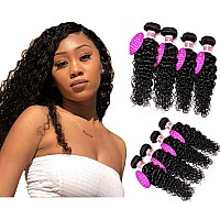 Vanlov Brazilian Water Wave Virgin Hair 4 Bundles 100 Unprocessed Human Hair Extensions Curly Wave Bundles Wet And Wavy Human H