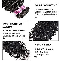 Vanlov Brazilian Water Wave Virgin Hair 4 Bundles 100 Unprocessed Human Hair Extensions Curly Wave Bundles Wet And Wavy Human H