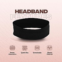 Stretchy Headbands Yoga Headband Sports Headbands 2Inch Wide Black Headband 20 Pack Cotton Headbands By Coveryourhair