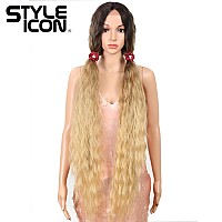 Style Icon 41 Lace Front Wigs Long Wavy Synthetic Wigs With Baby Hair Half Hand Tied 130 Density Wigs 41 Tat62724E