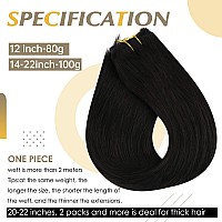 Full Shine Sew In Hair Extensions Real Human Hair Remy Weave Weft Hair Extensions Human Hair Natural Black Weft Hair Extensions