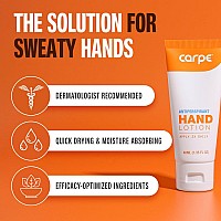 Carpe Antiperspirant Hand Lotion Pack Of 2 A Dermatologistrecommended Smooth Lotion That Helps Stop Hand Sweat Great For Hy