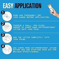 Carpe Antiperspirant Hand Lotion Pack Of 2 A Dermatologistrecommended Smooth Lotion That Helps Stop Hand Sweat Great For Hy