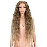 Style Icon 38 Long Curly Wig Lace Front Wigs Synthetic Wigs With Baby Hair Half Hand Tied 130 Density Hair Replacement Wigs