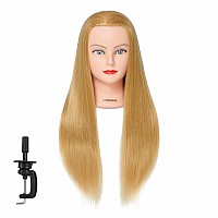 Training Head 2628 Mannequin Head Synthetic Fiber Cosmetology Doll Head Hair Styling Manikin Braiding Head Hairdresser Traini