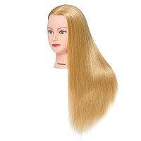 Training Head 2628 Mannequin Head Synthetic Fiber Cosmetology Doll Head Hair Styling Manikin Braiding Head Hairdresser Traini