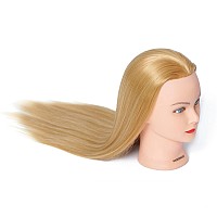 Training Head 2628 Mannequin Head Synthetic Fiber Cosmetology Doll Head Hair Styling Manikin Braiding Head Hairdresser Traini