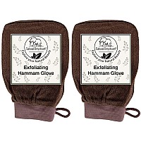 Natural Elephant Exfoliating Hammam Glove Chocolate Brown Pack Of 2