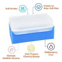 Special Supplies 12 Pack Baby Bath Sponges Soft Foam Scrubber With Cradle Cap Bristle Brush Body Hair And Scalp Cleaning